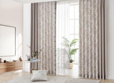 플로리아 그레이 레이어드 커튼